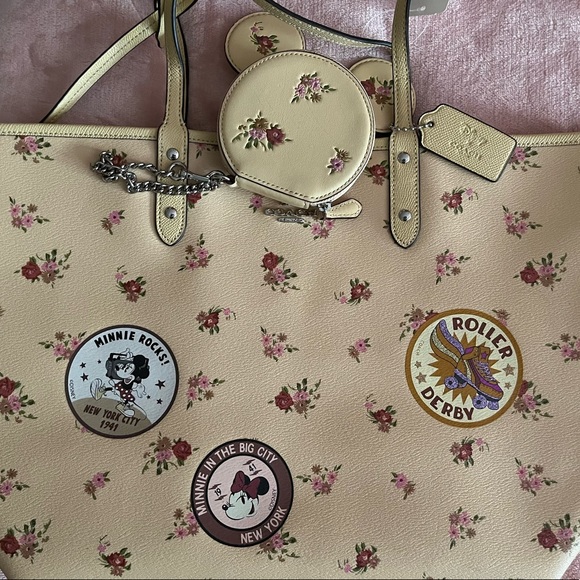 NWT! Coach HTFDisney Mickey Mouse floral 4 piece tote set. Firm!!! - Picture 10 of 16